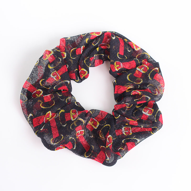 Silk Printed Large Intestine Hair Tie