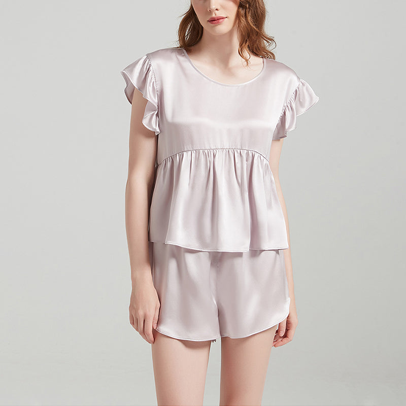 Lotus Leaf Small Flying Sleeve Waist Casual Home Clothes