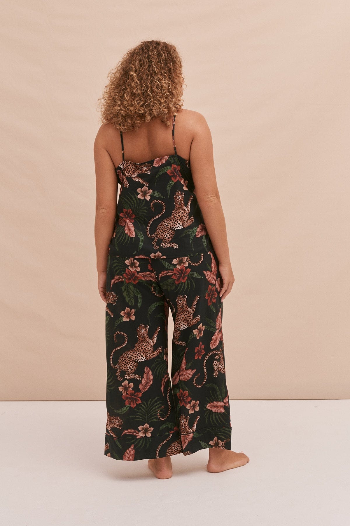 Cami Top and Wide Leg Trouser Set Soleia Leopard Print Multi