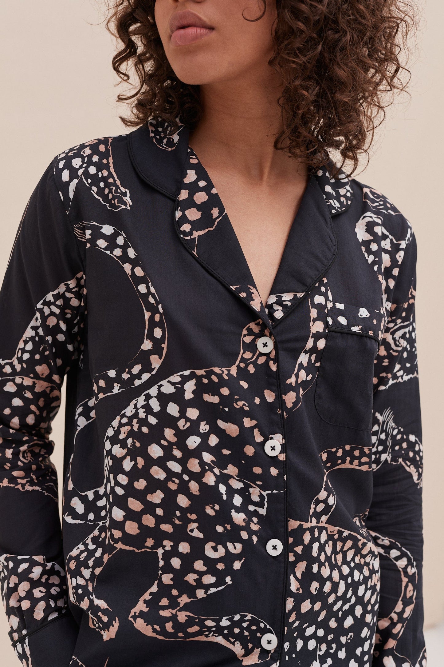 Long Pyjama Set The Jag Print Navy