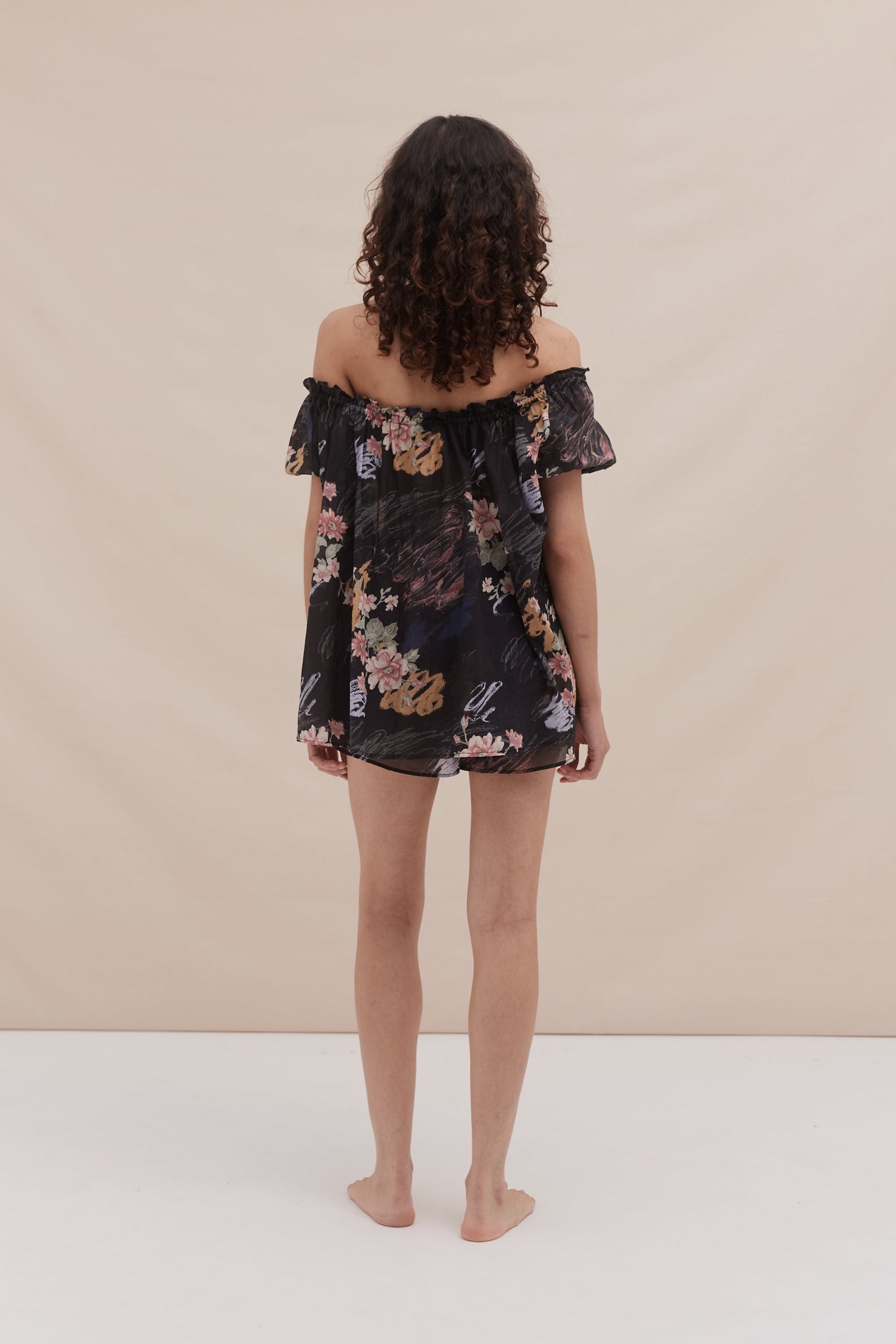 Light & Easy Short Set Love Print Black