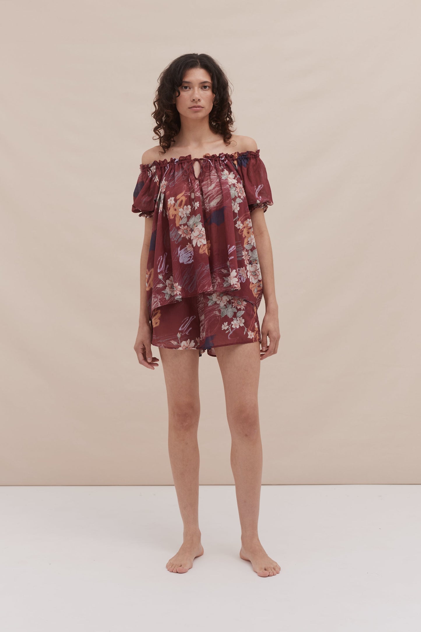 Light & Easy Short Set Love Print Red