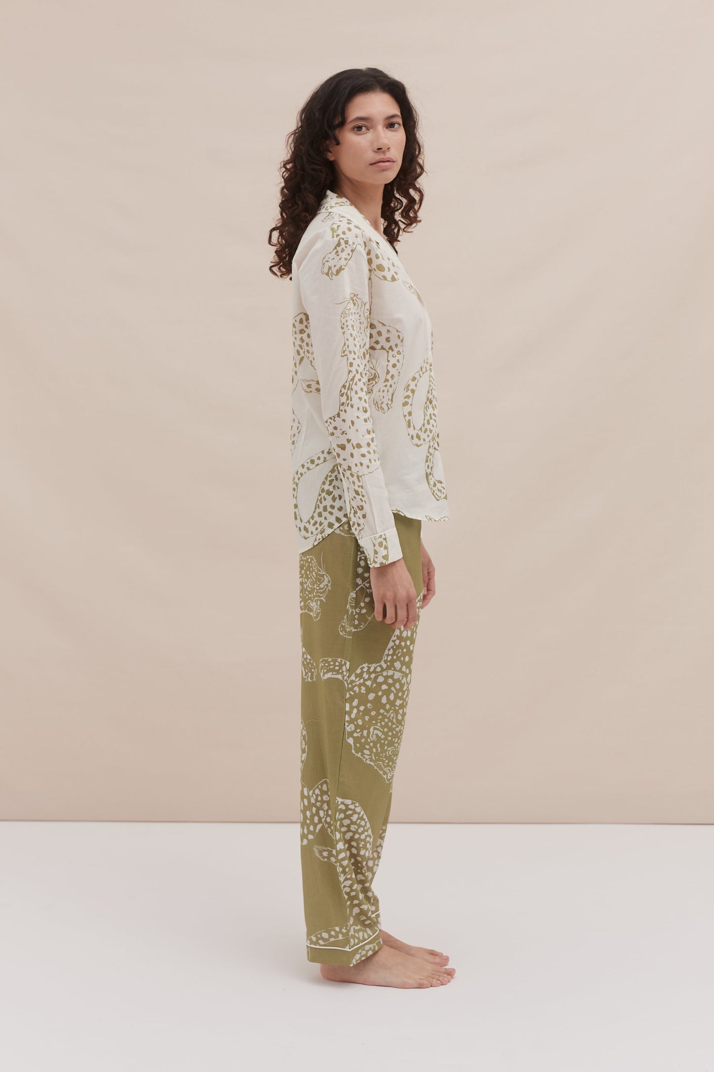 Long Pyjama Set The Jag Print Sage