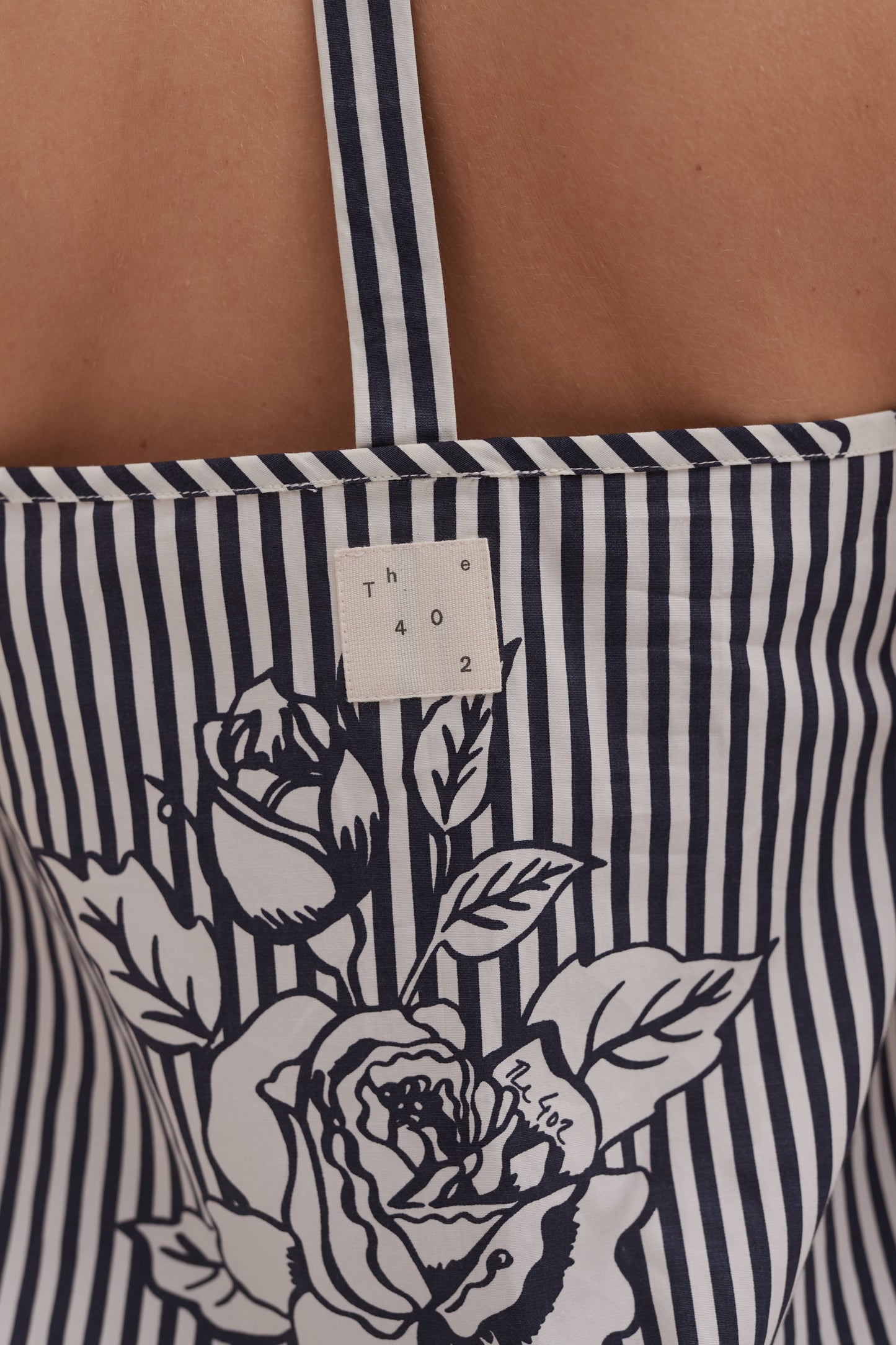402 Swing Cami & Shorts Set Pinstripe Rose Navy