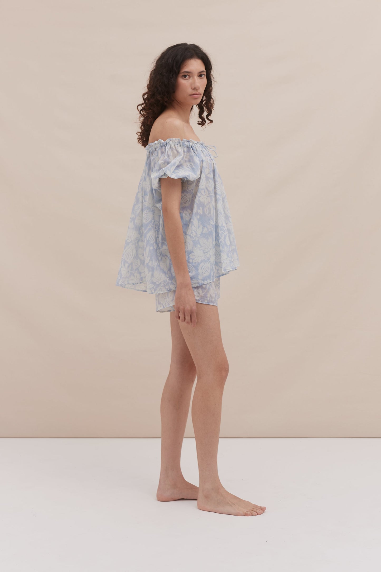 Light & Easy Short Set Alma Fig Print Blue