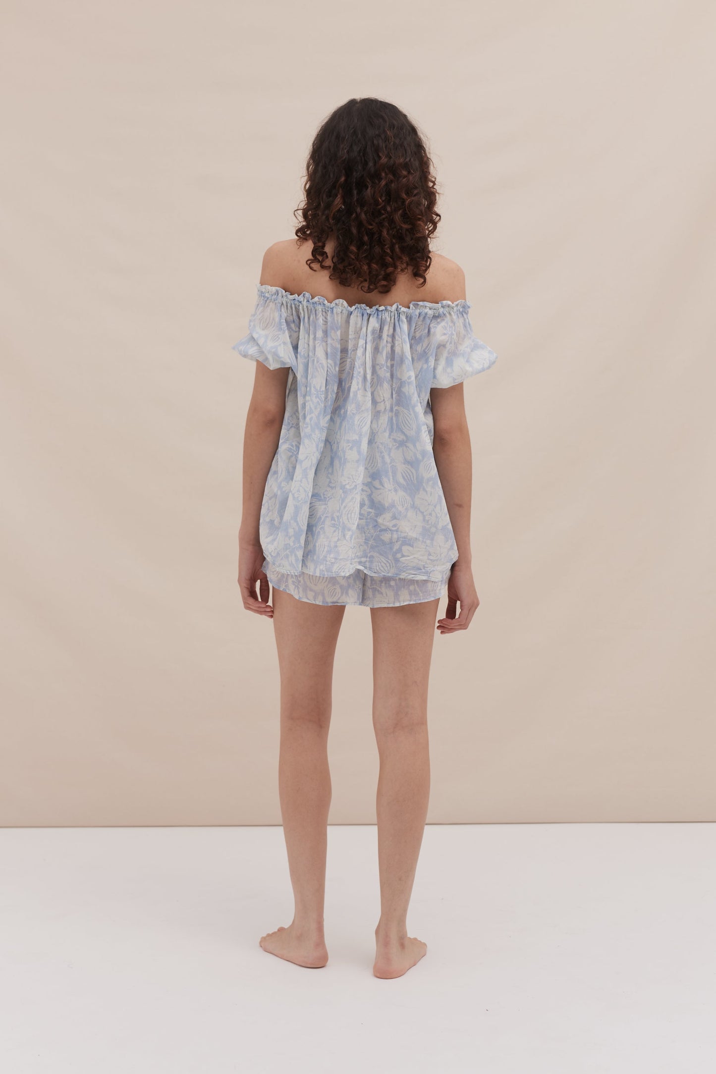Light & Easy Short Set Alma Fig Print Blue
