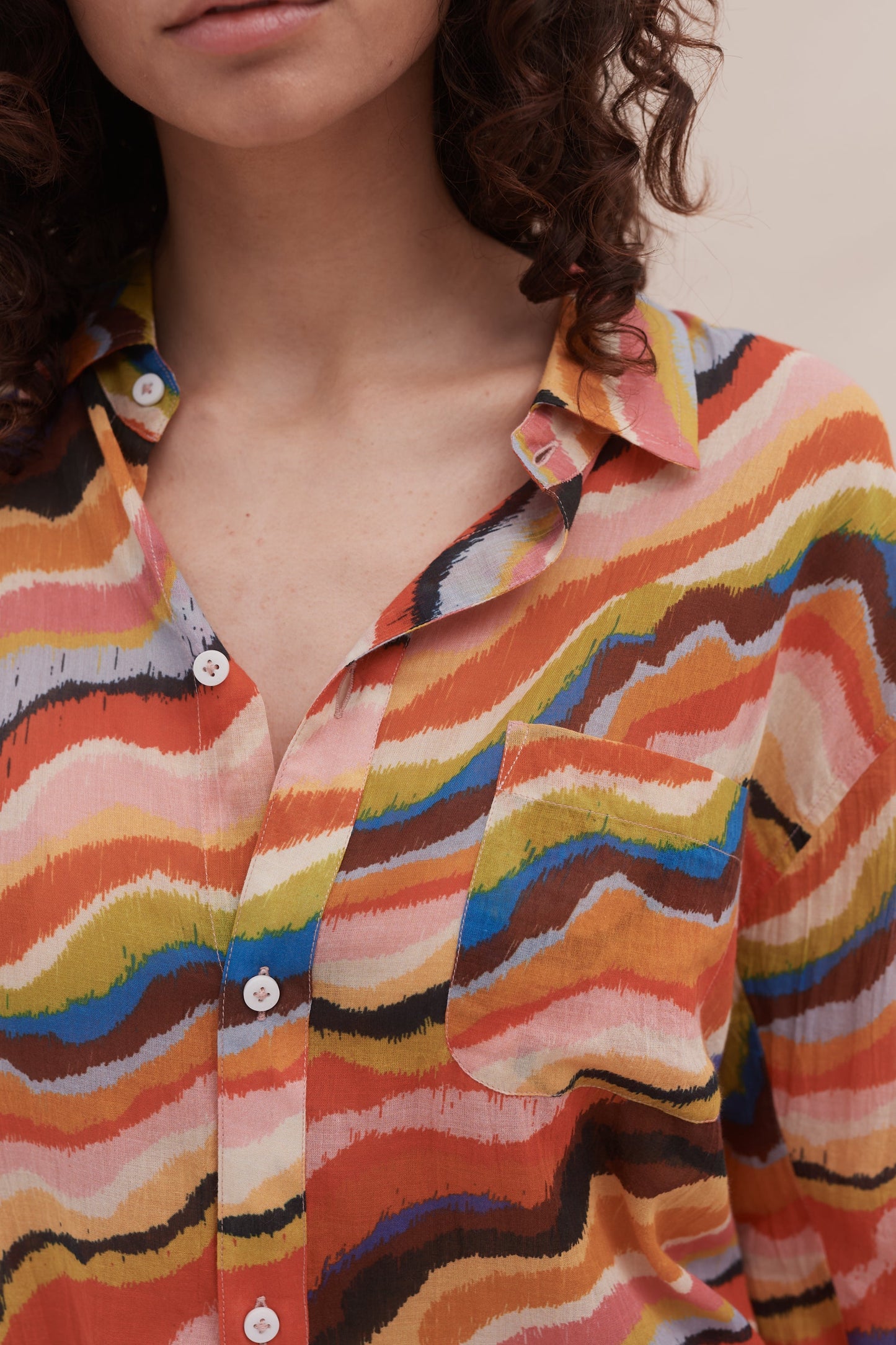 Lounge Shirt & Easy Short Set Tide Print Multi