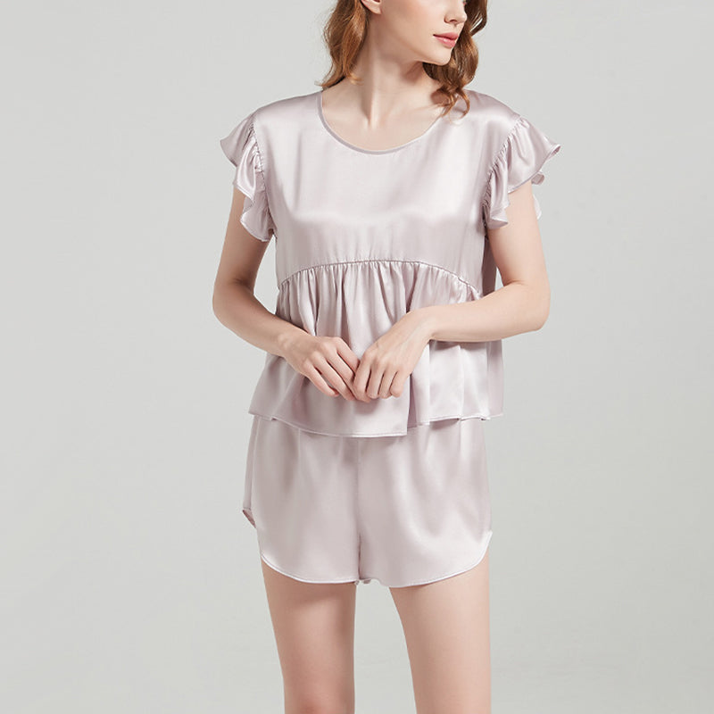 Lotus Leaf Small Flying Sleeve Waist Casual Home Clothes