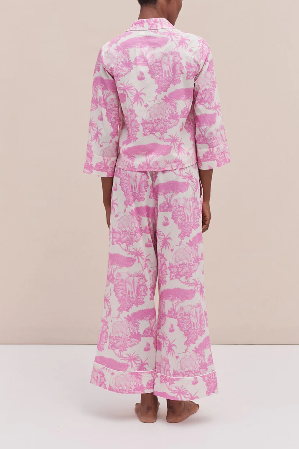 Two-Piece Outfit Boxy Shirt with Wide Leg Pants
