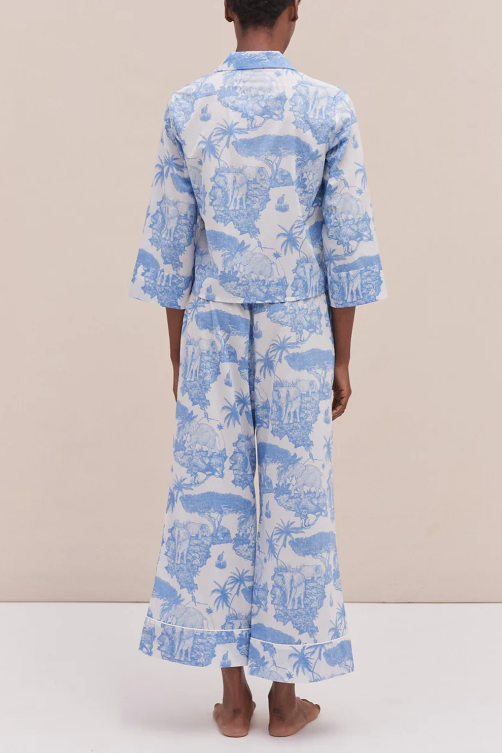Two-Piece Outfit Boxy Shirt with Wide Leg Pants