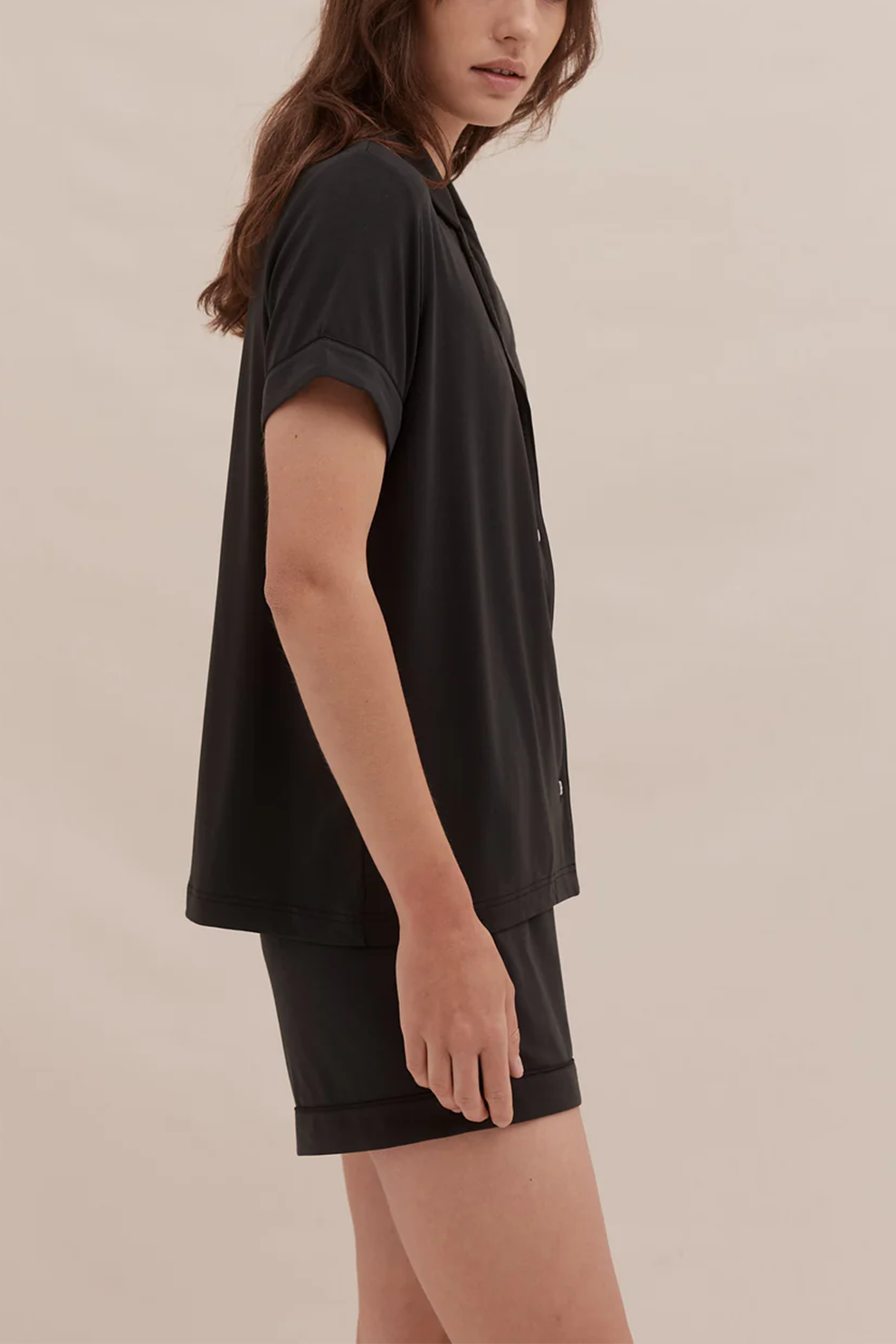 Lyocell Jersey Short Pyjama Set Black