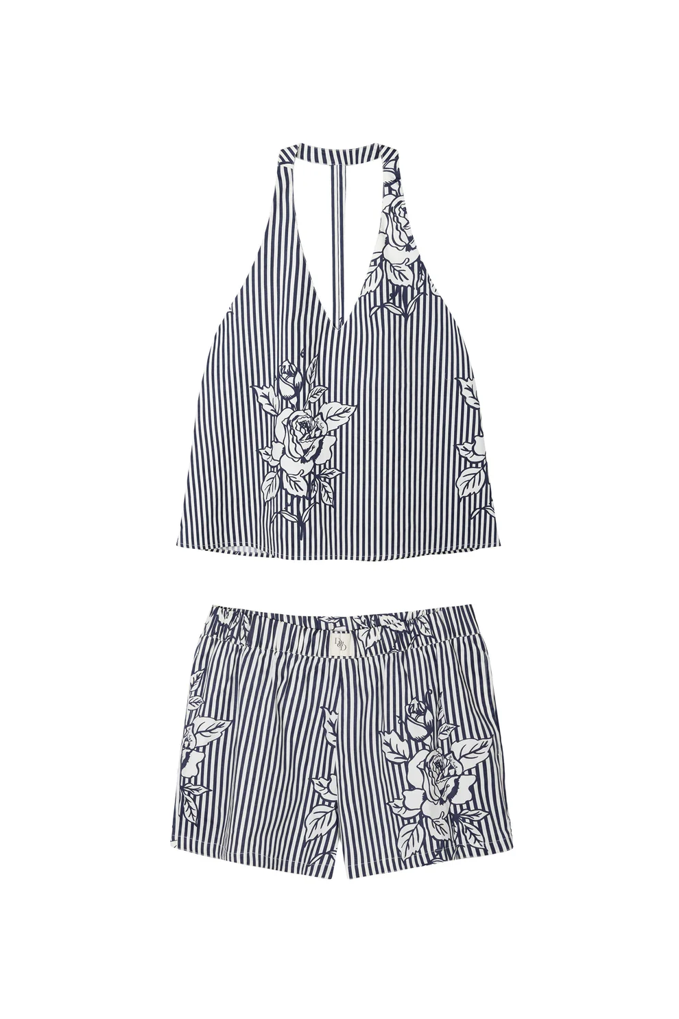 402 Swing Cami & Shorts Set Pinstripe Rose Navy