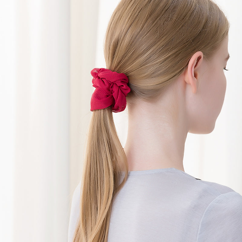 Silk Printed Large Intestine Hair Tie