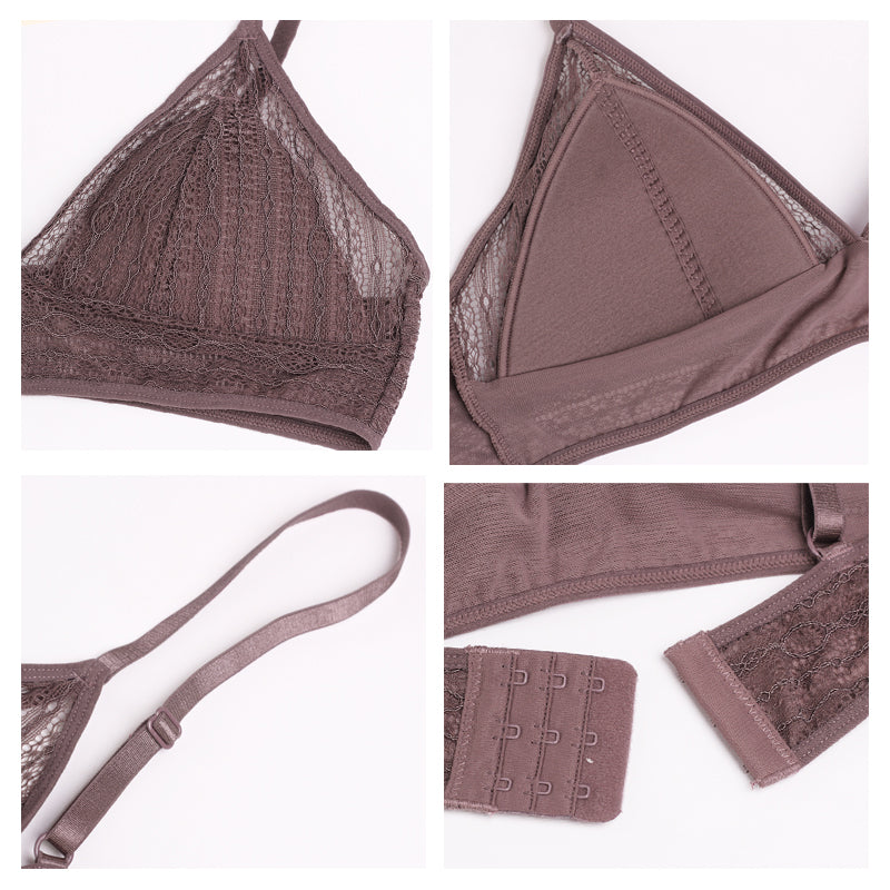 French lace no-wire bra