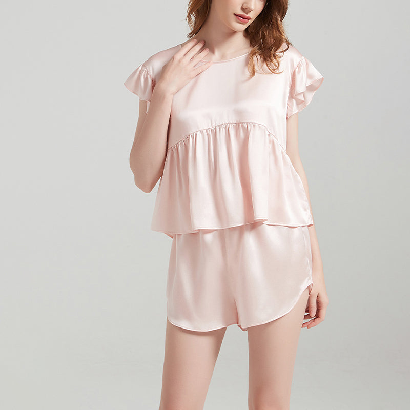 Lotus Leaf Small Flying Sleeve Waist Casual Home Clothes