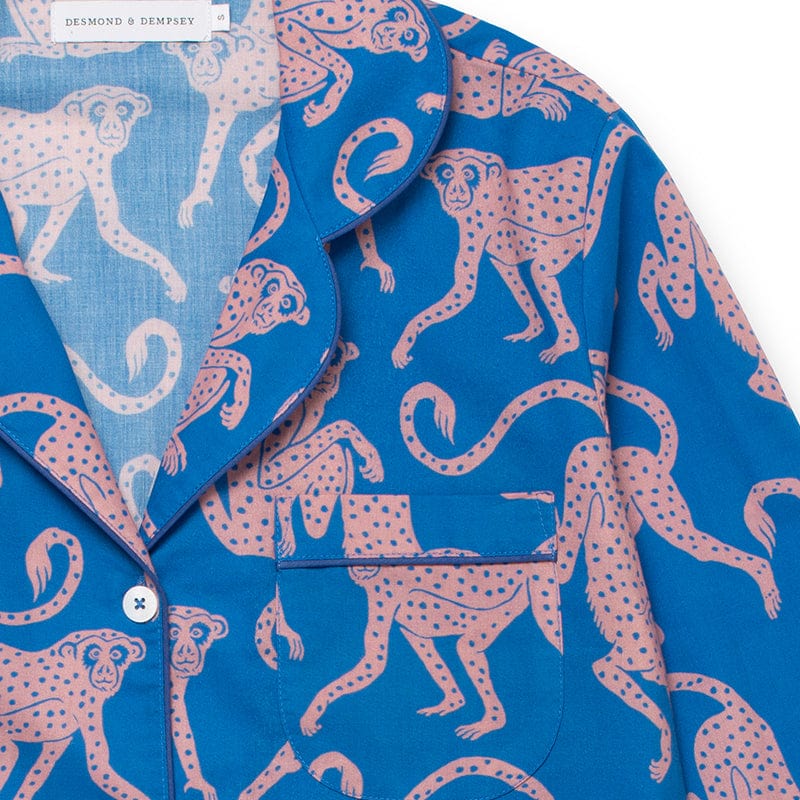 Long Pyjama Set Chango Print Blue/Pink