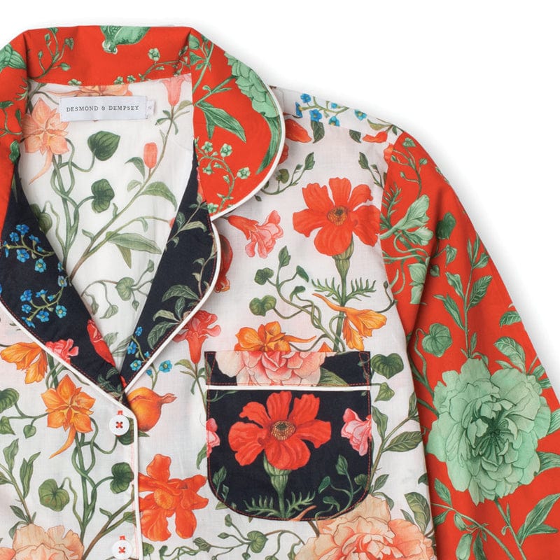 Long Pyjama Set Persephone Floral Print Patchwork