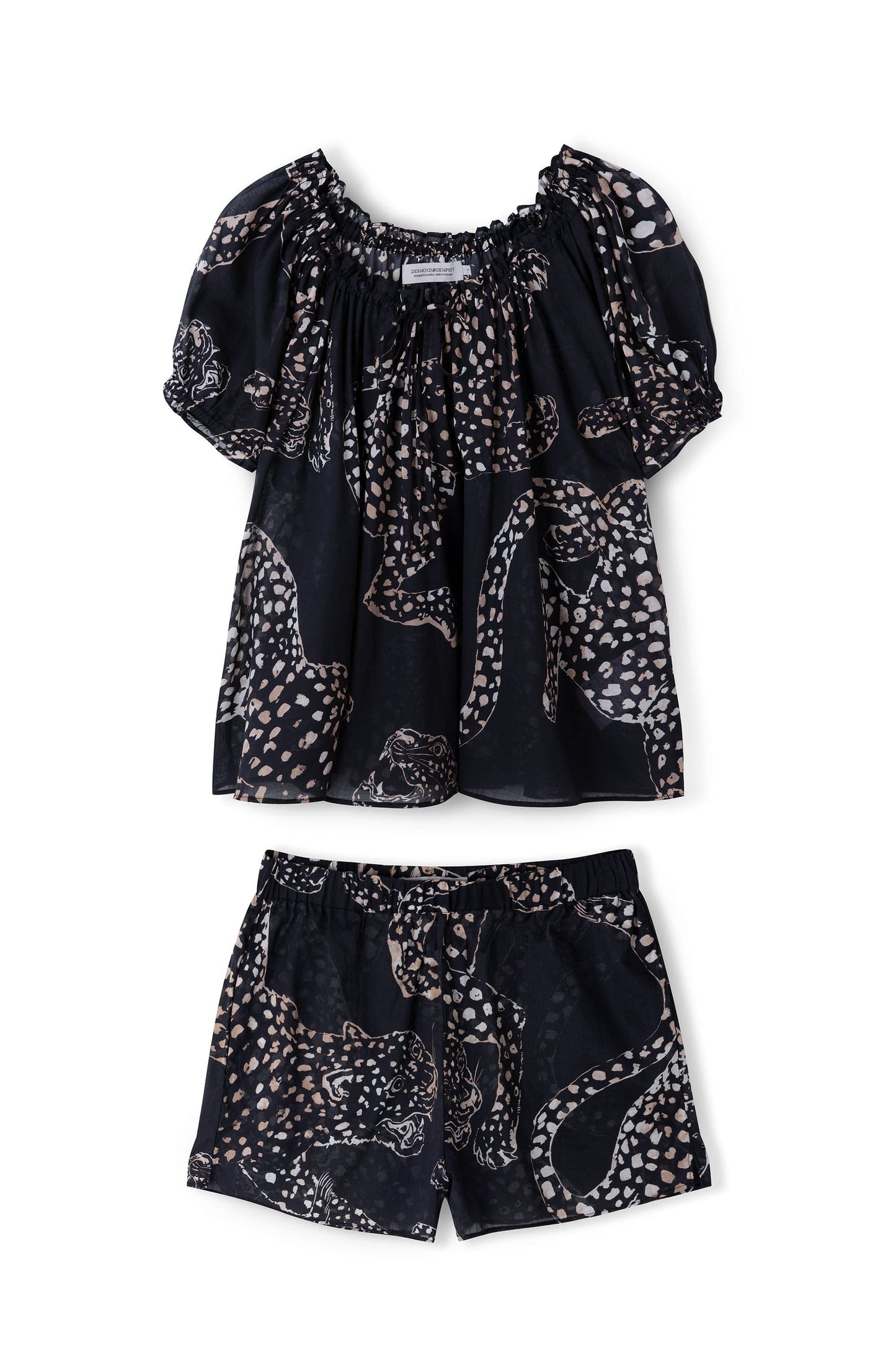 Light & Easy Short Set The Jag Print Navy
