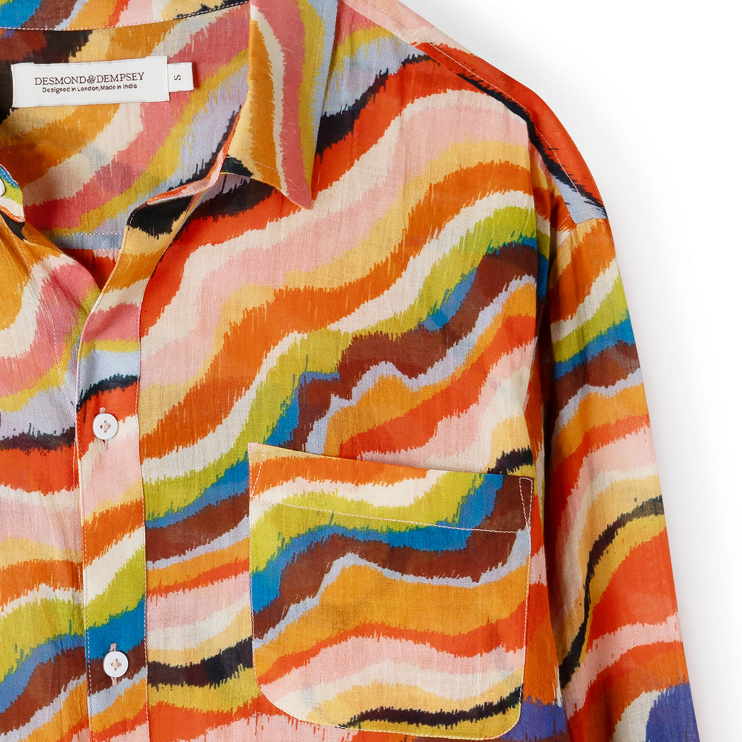 Lounge Shirt & Easy Short Set Tide Print Multi