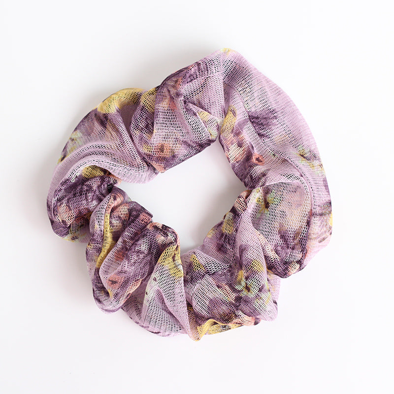 Silk Printed Large Intestine Hair Tie