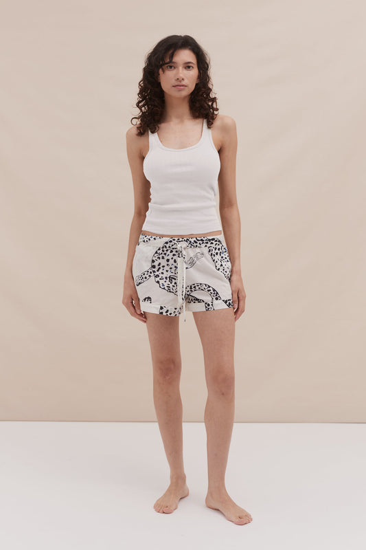 Tank Top & Shorts Set White/The Jag Print Cream