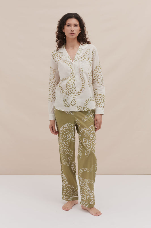 Long Pyjama Set The Jag Print Sage
