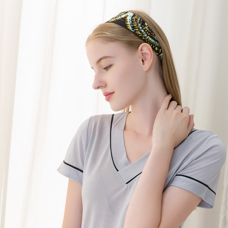 Covering Wide Silk Headband