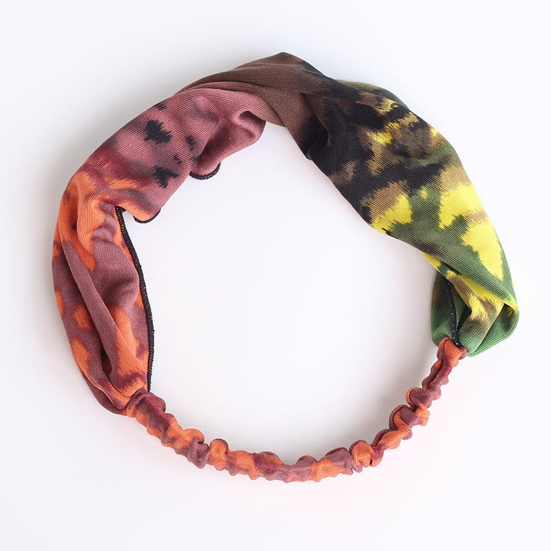 Red Flying Jade Dance Silk Wide Brim Headband