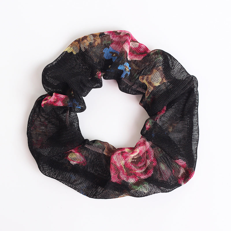 Silk Printed Large Intestine Hair Tie