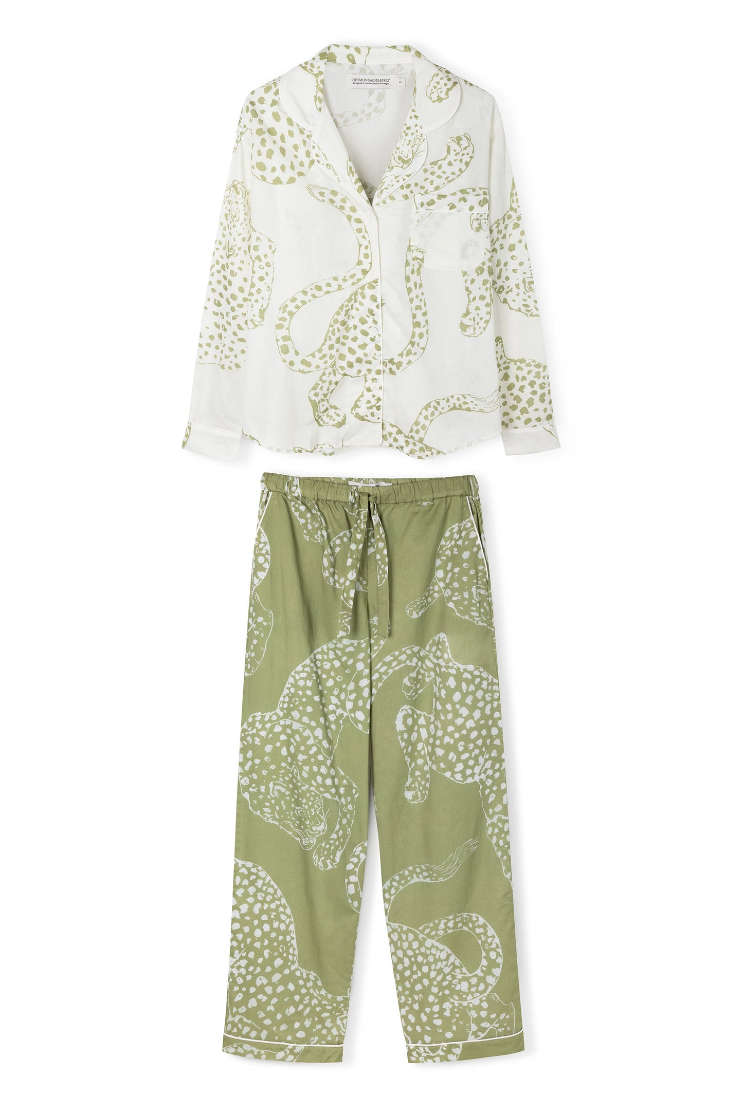 Long Pyjama Set The Jag Print Sage